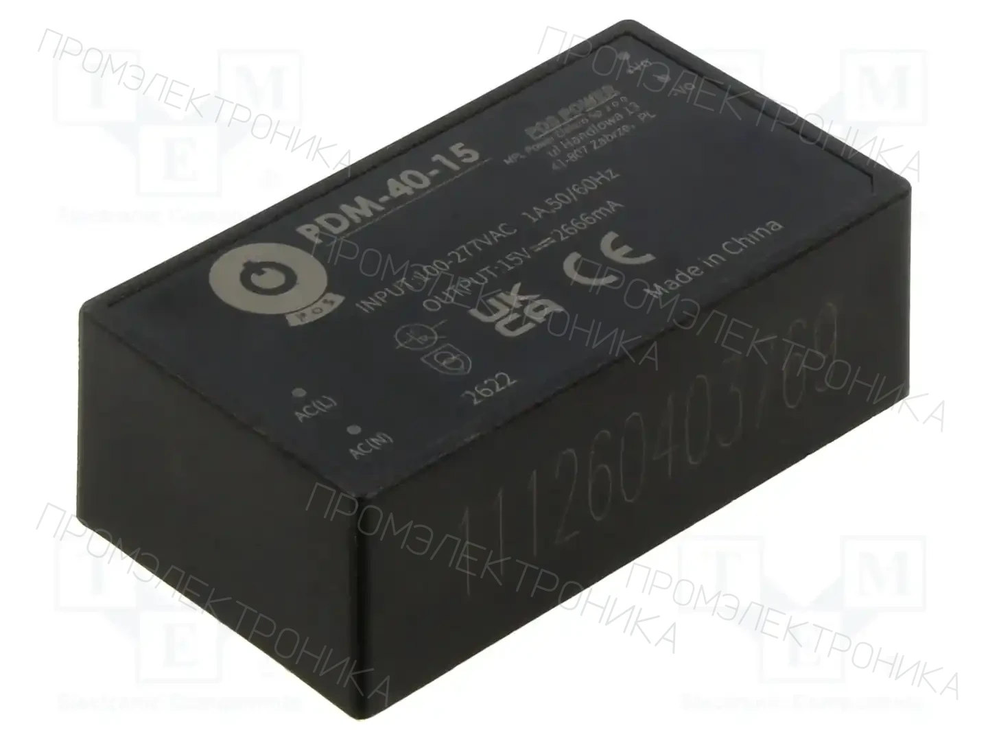 POS PDM-40-15 — Преобразователи AC/DC для PCB