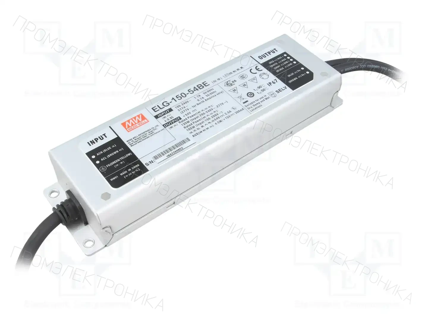 MEAN WELL ELG-150-54BE — Блоки питания для LED