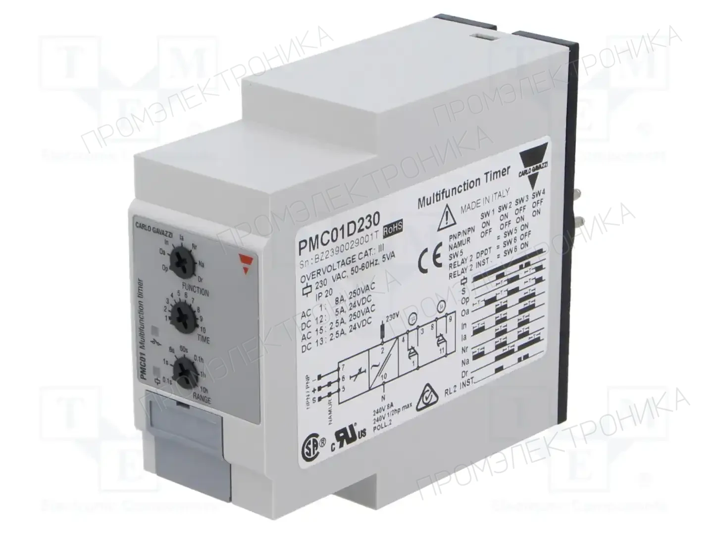 CARLO GAVAZZI PMC01D230 — Временные аналоговые реле