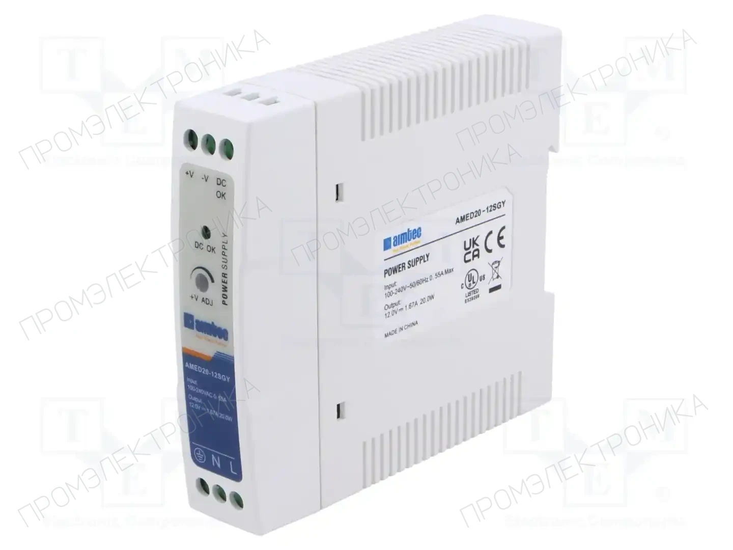 AIMTEC AMED20-12SGY — Блоки питания на DIN-рейку