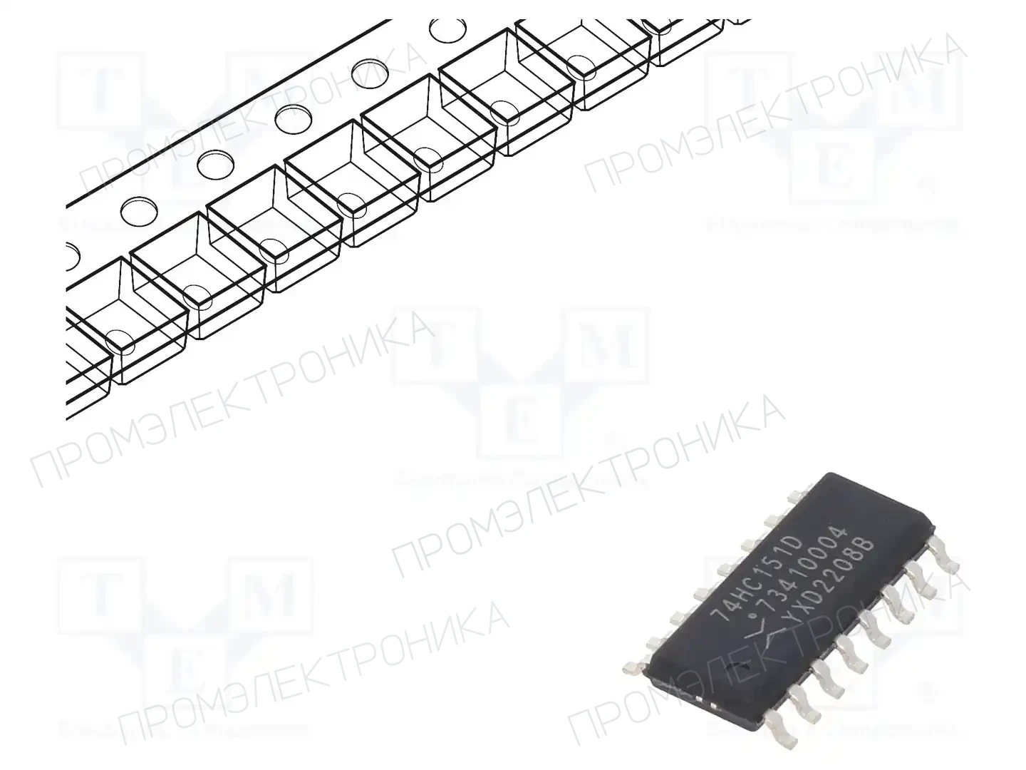 NEXPERIA 74HC151D,653 — Декодеры, мультиплексоры, переключатели