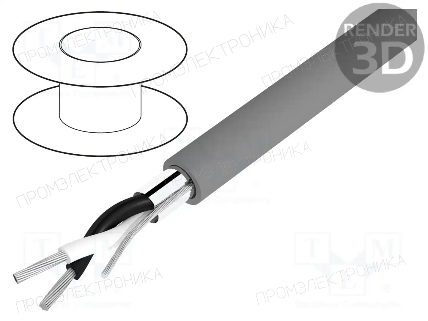 ALPHA WIRE 2401C SL005 — Провода многожильные экранированные