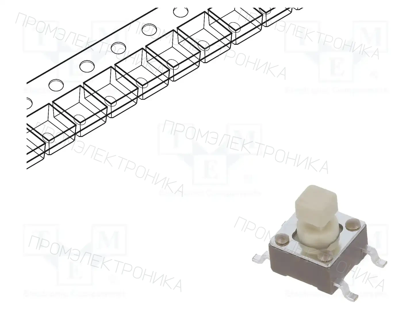 E-SWITCH TL3301SPF260QG — Микропереключатели TACT