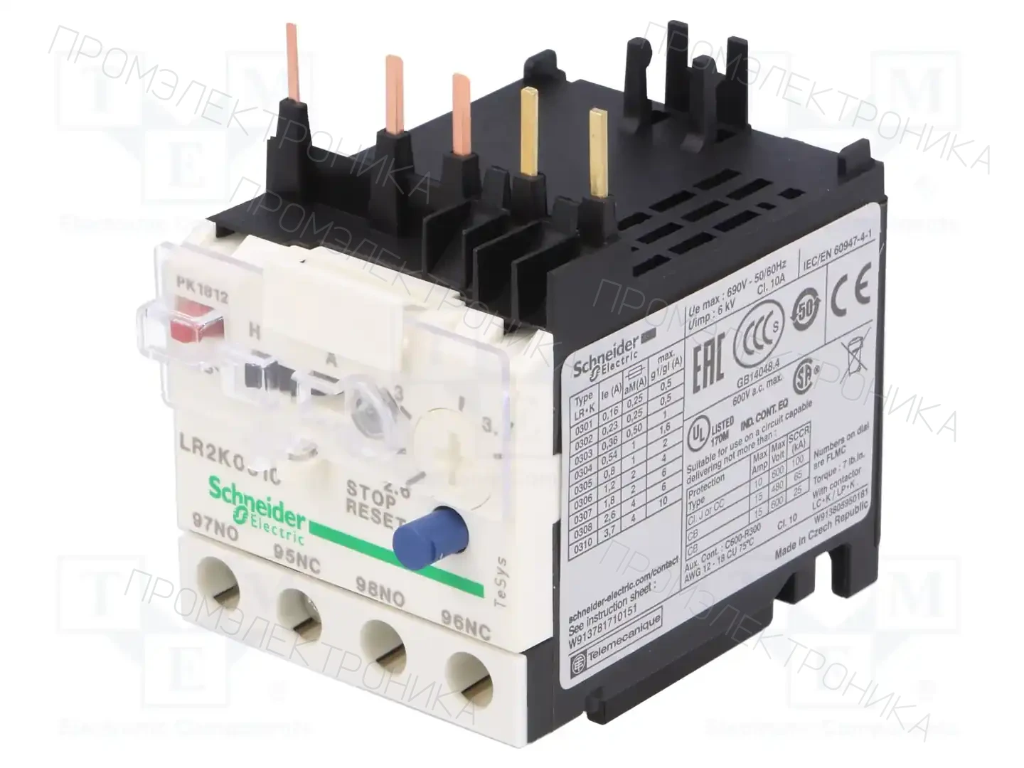 SCHNEIDER ELECTRIC LR2K0310 — Контакторы - дополнительное оборудование