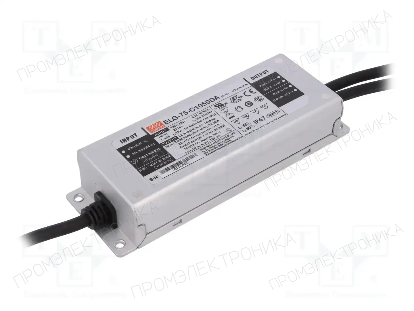 MEAN WELL ELG-75-C1050DA — Блоки питания для LED