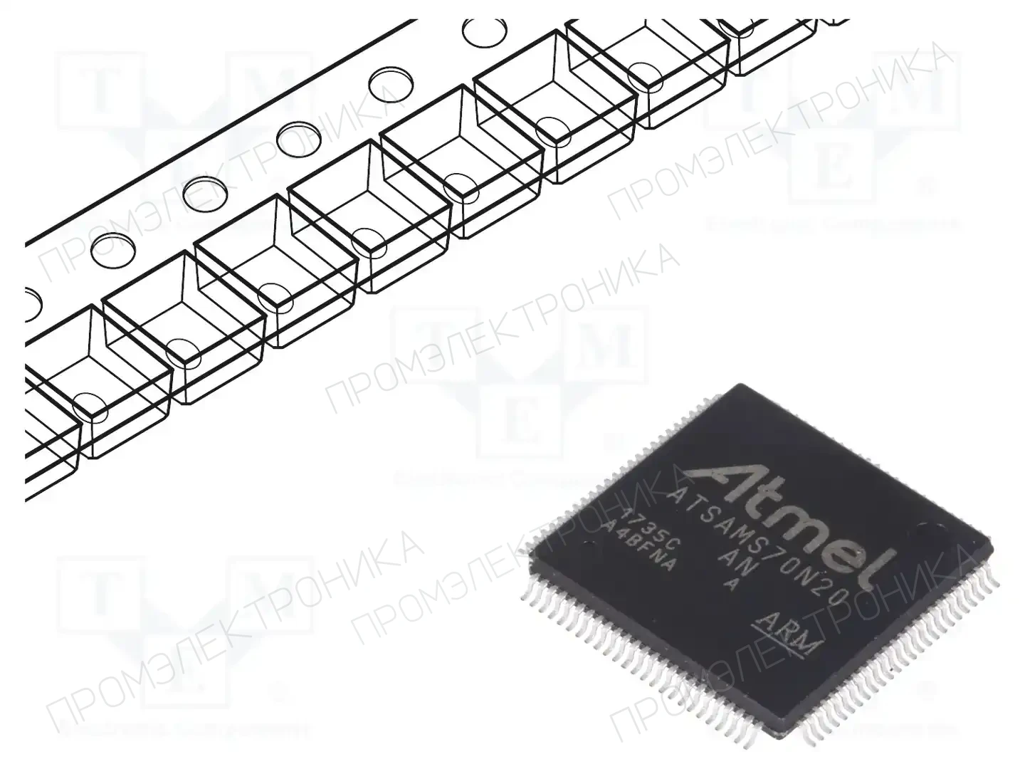 Microchip Technology ATSAMS70N20A-AN — Линейка ARM 32-bit