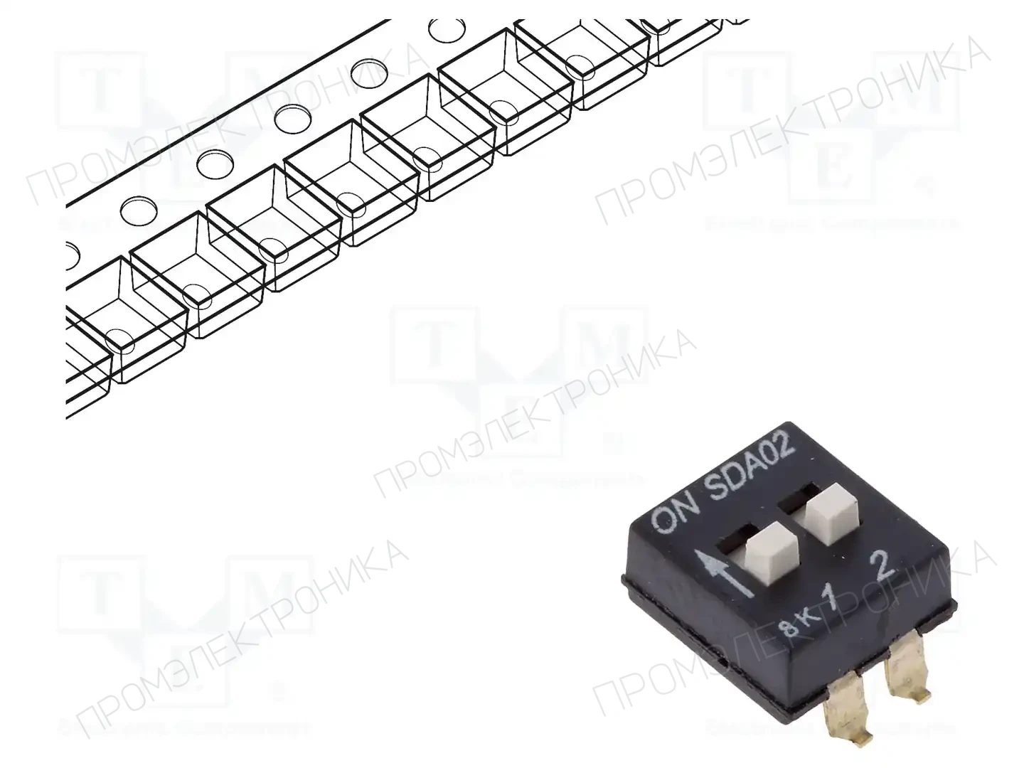 C&K SDA02H1SBDR — Переключатели типа Dip-Switch