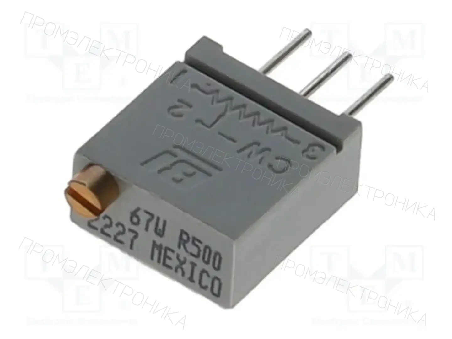 TT ELECTRONICS 67WR500LFTB — Потенциометры THT многооборотные 3/8 дм