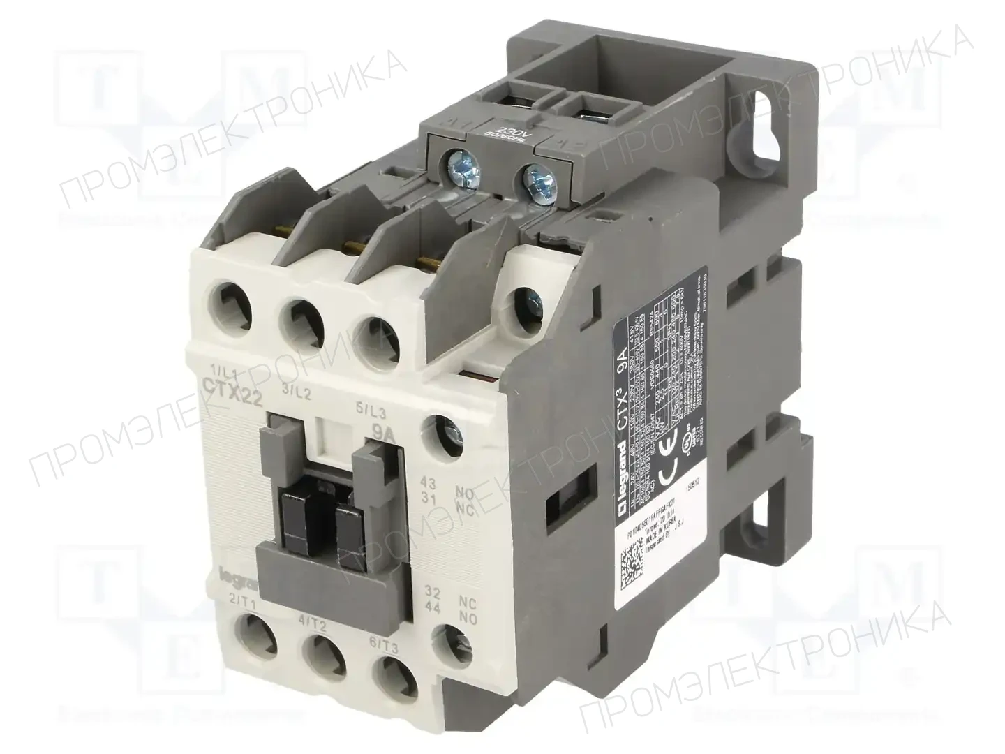 LEGRAND CTX3 3P 9A 1NO1NC 230V AC — Контакторы - главные модули