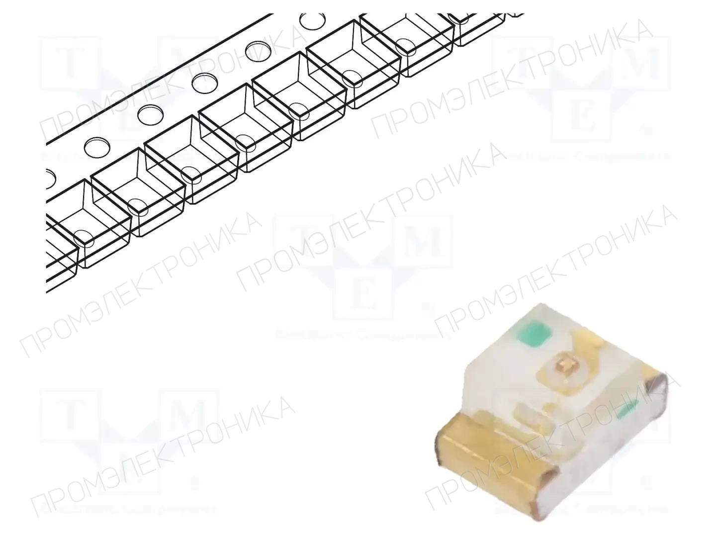 KINGBRIGHT ELECTRONIC KP-2012LSGC — Светодиоды SMD цветные