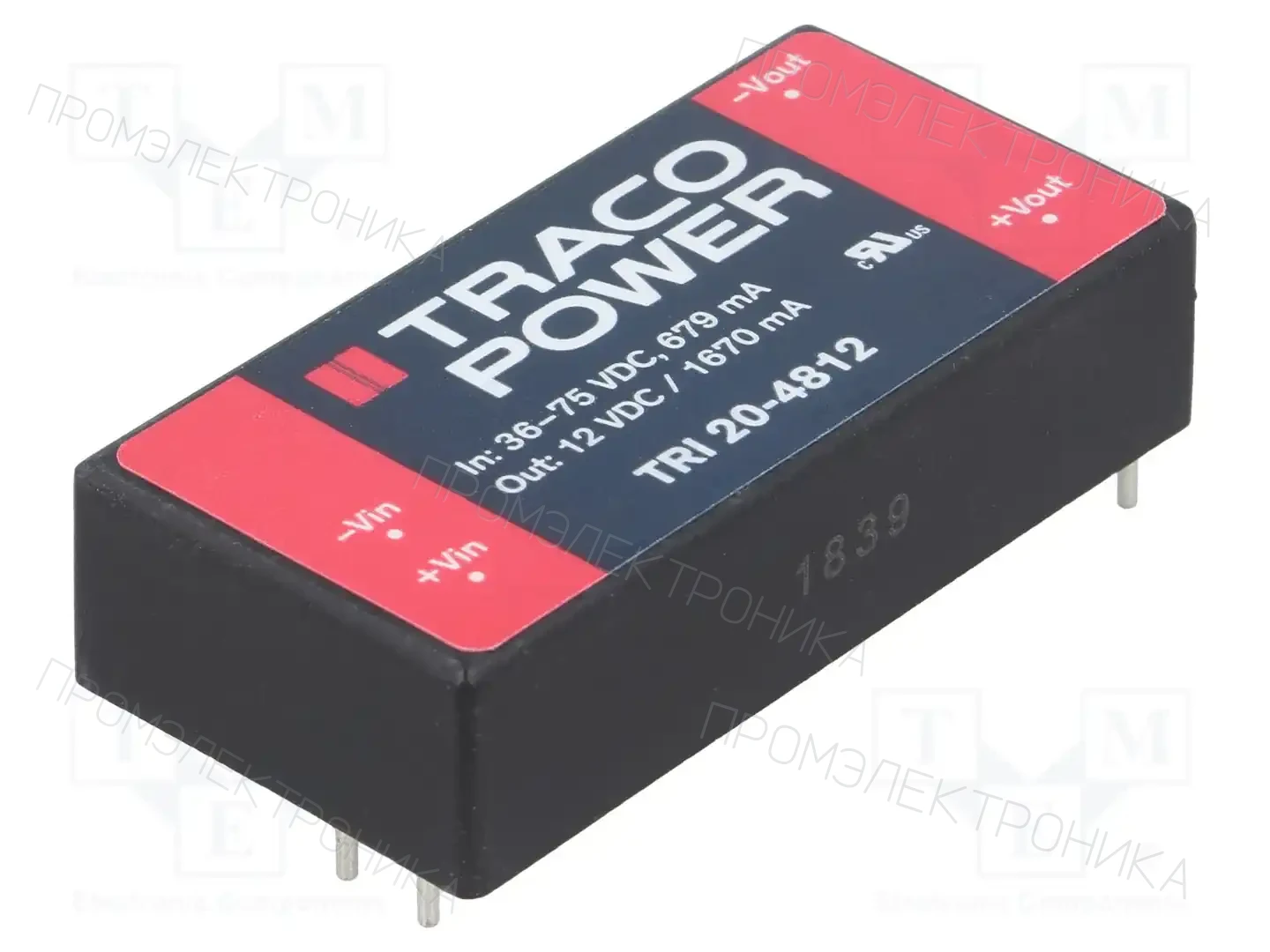 TRACO POWER TRI 20-4812 — Преобразователи DC/DC