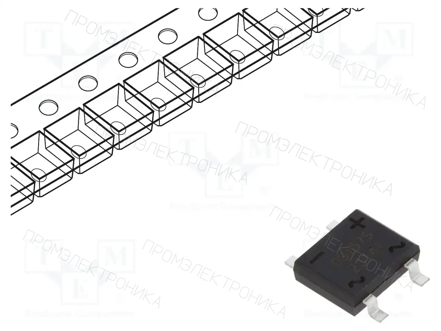SMC DIODE SOLUTIONS DB157STR — Однофазные мосты диодные SMD/THT