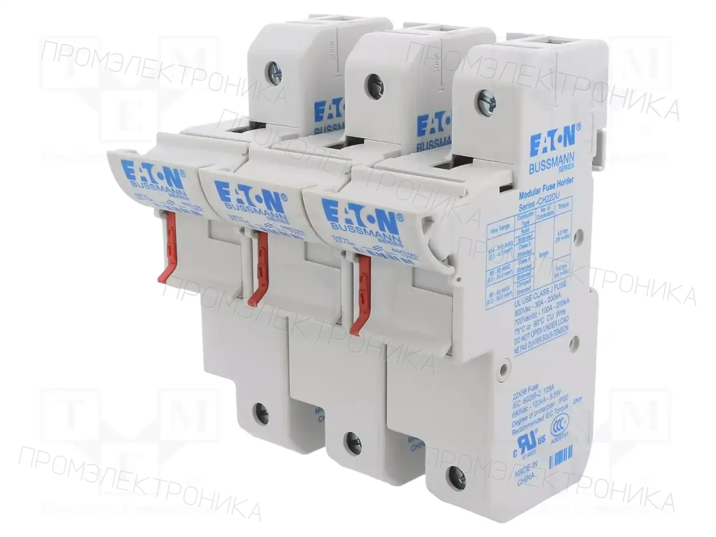 BUSSMANN CH223DU — Гнезда предохранительные на DIN-рейку