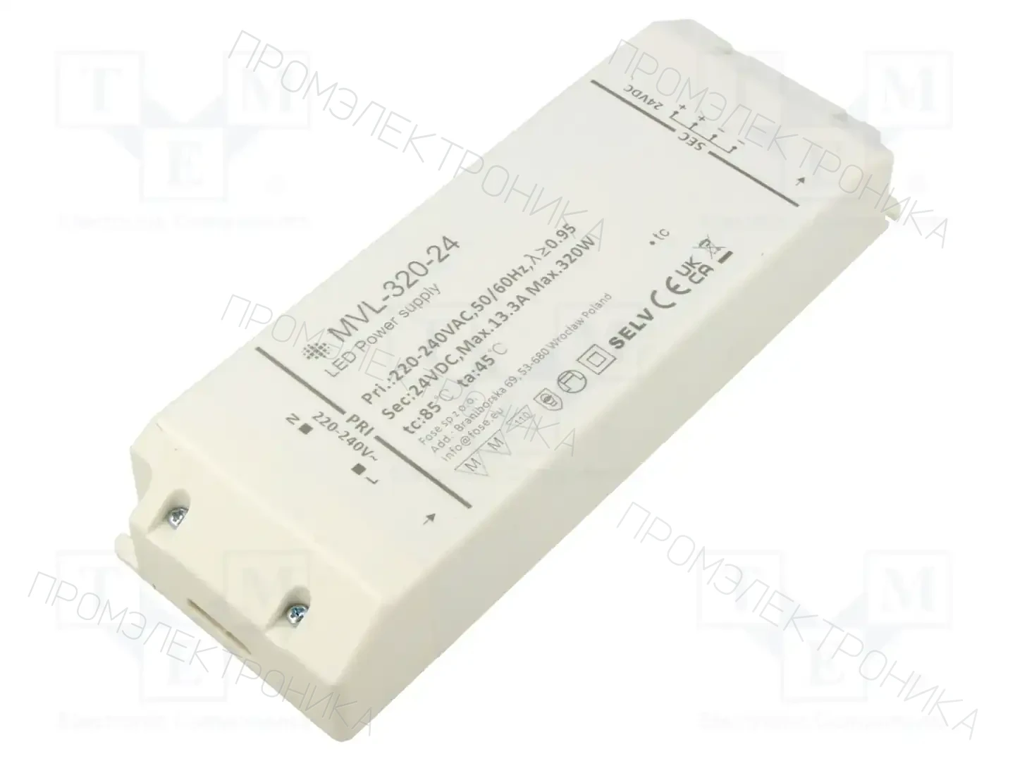 FOSE MVL-320-24 — Блоки питания для LED