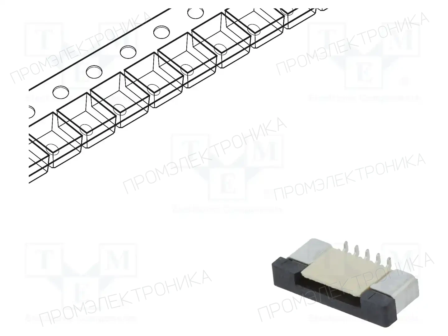 CONNFLY DS1020-08-10VBT11-R — Разъeмы FFC/FPC растр 0,5мм