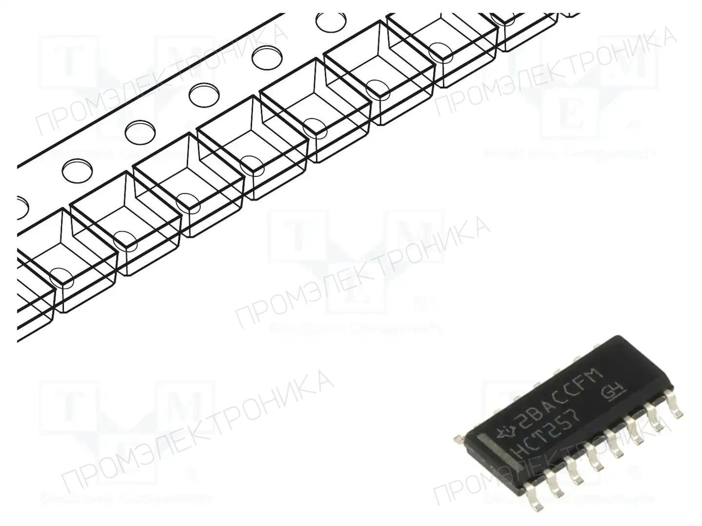Texas Instruments SN74HCT257DR — Декодеры, мультиплексоры, переключатели