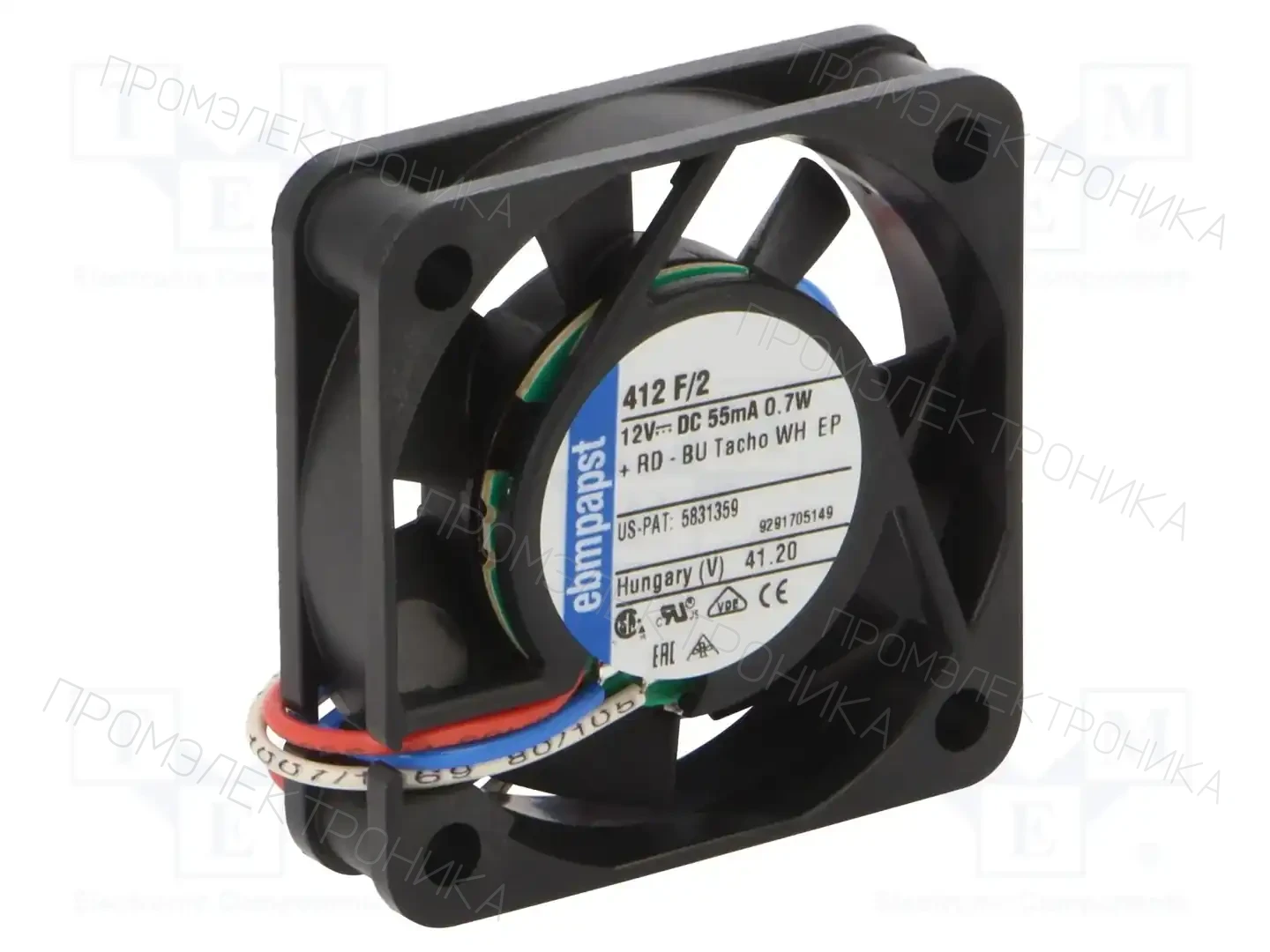 EBM-PAPST 412F/2 — Вентиляторы DC 12V