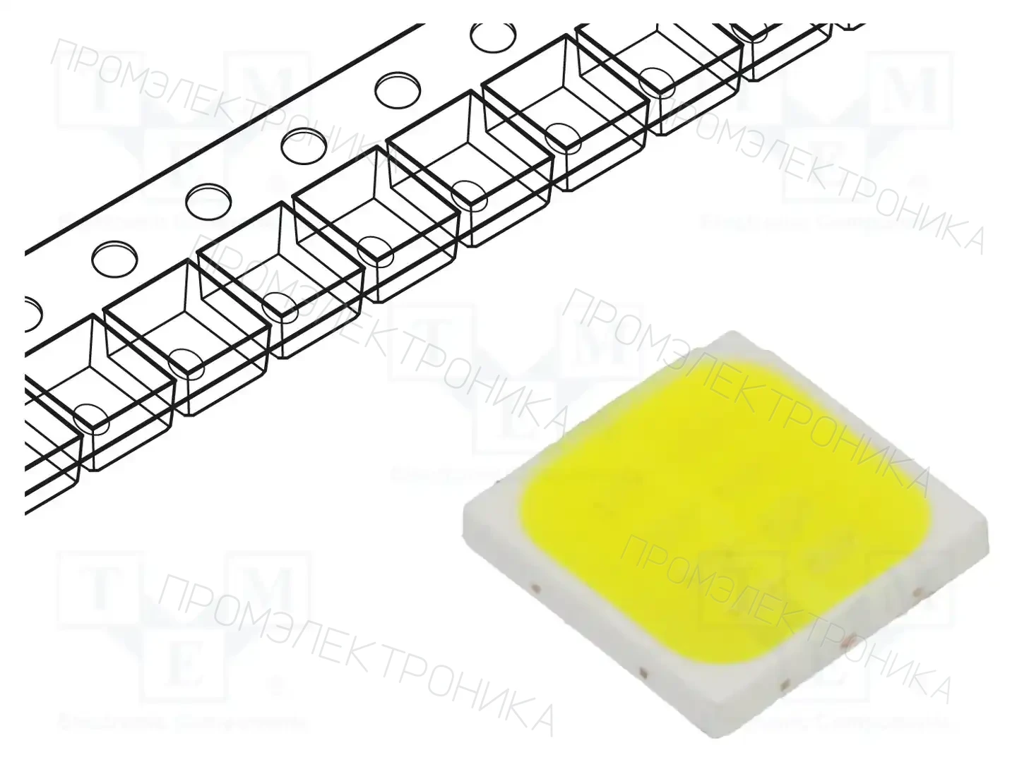 LUCKYLIGHT R5050EW-W2H-2C4B-F — Светодиоды мощности белые - Emitter