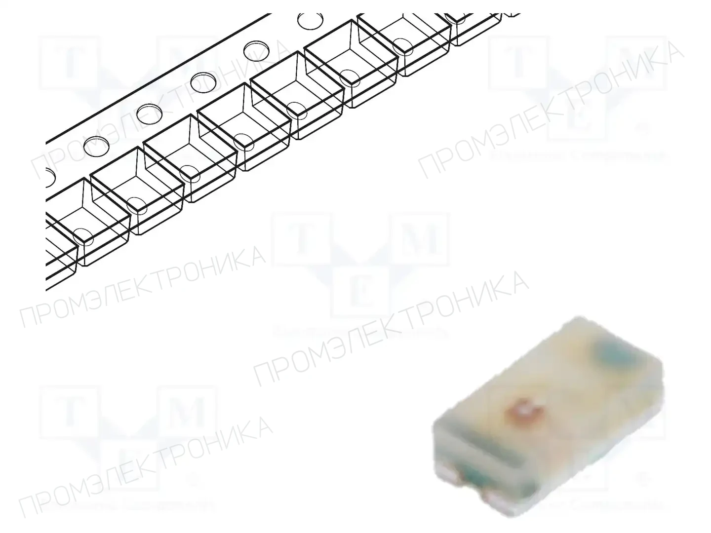 BROADCOM (AVAGO) HSMY-C197 — Светодиоды SMD цветные