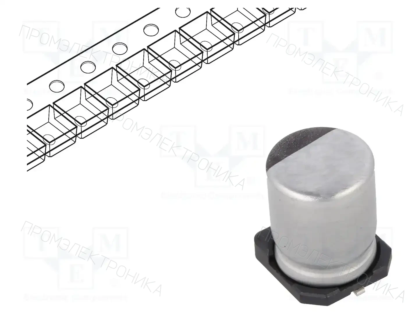 NICHICON UUD1E221MNL1GS — Конденсаторы электролитические SMD