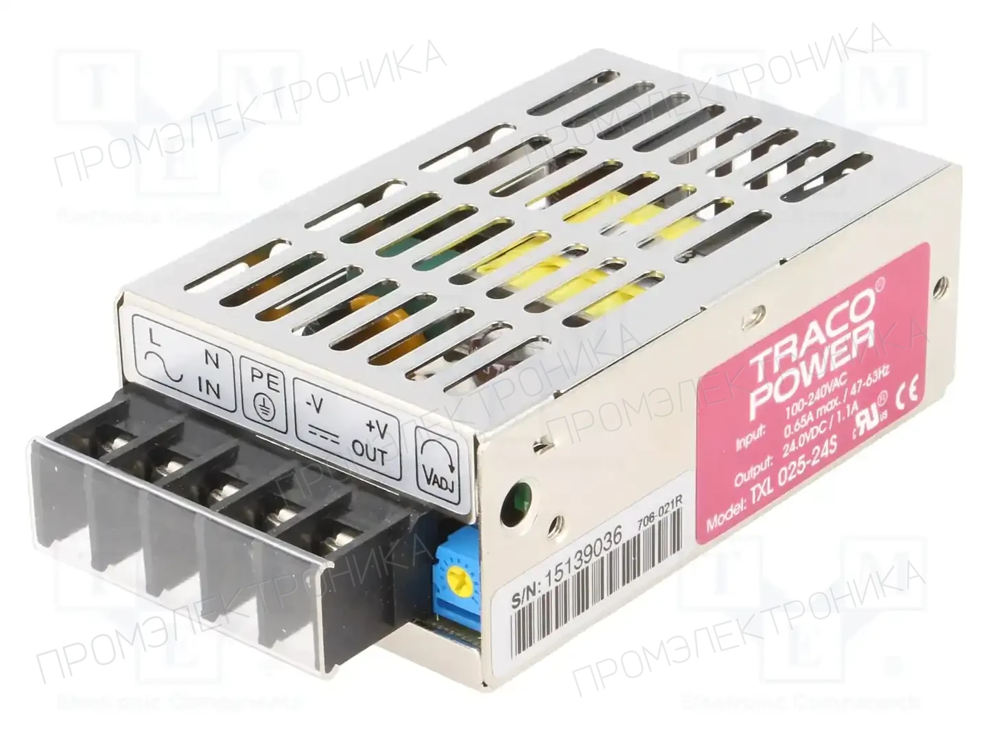 TRACO POWER TXL 025-24S — Блоки питания для встраивания