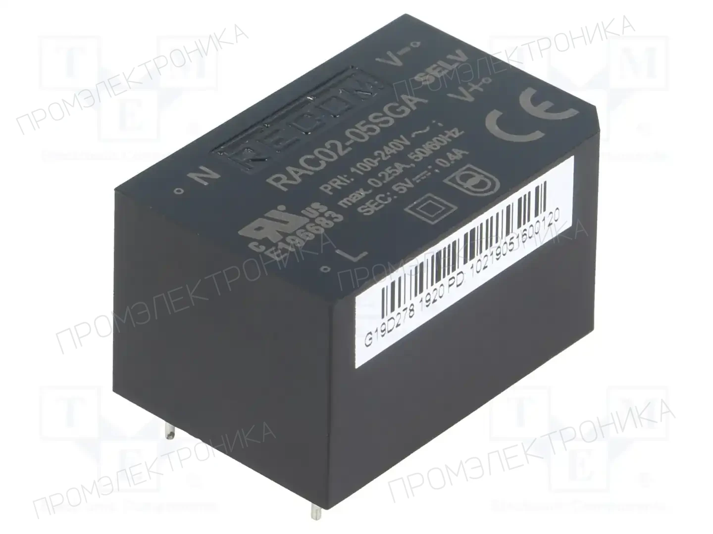 RECOM RAC02-05SGA — Преобразователи AC/DC для PCB