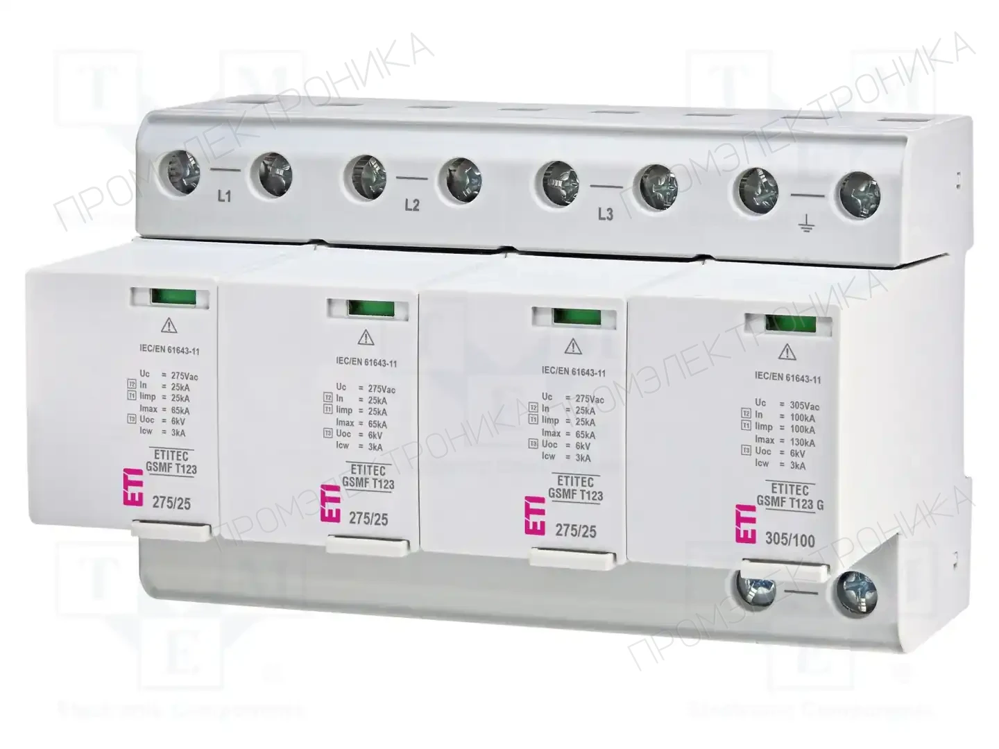 ETI POLAM ETITEC GSMF T123 275/25 3+1 — Ограничители перенапряжения