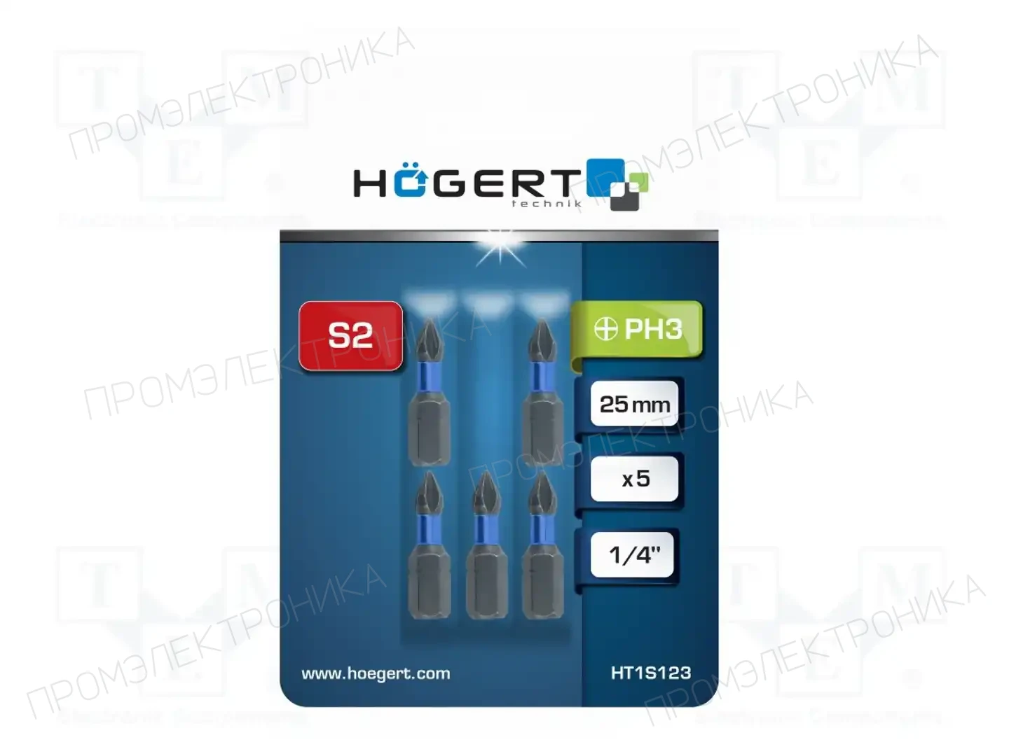 HÖGERT TECHNIK HT1S123 — Наконечники для отверток