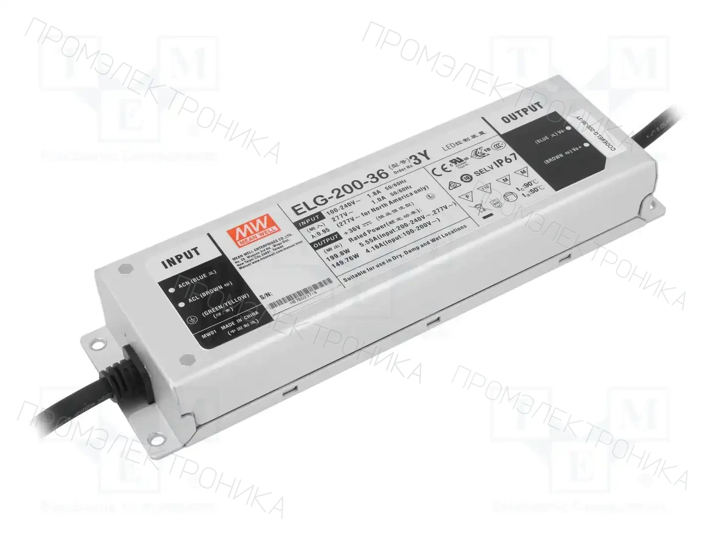 MEAN WELL ELG-200-36-3Y — Блоки питания для LED
