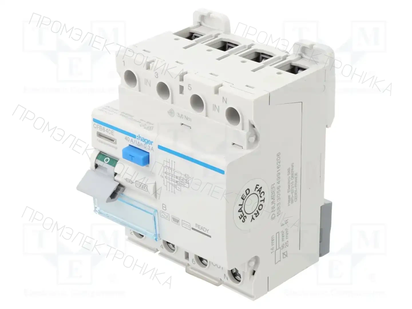 HAGER CFB640E — Дифференциальные выключатели