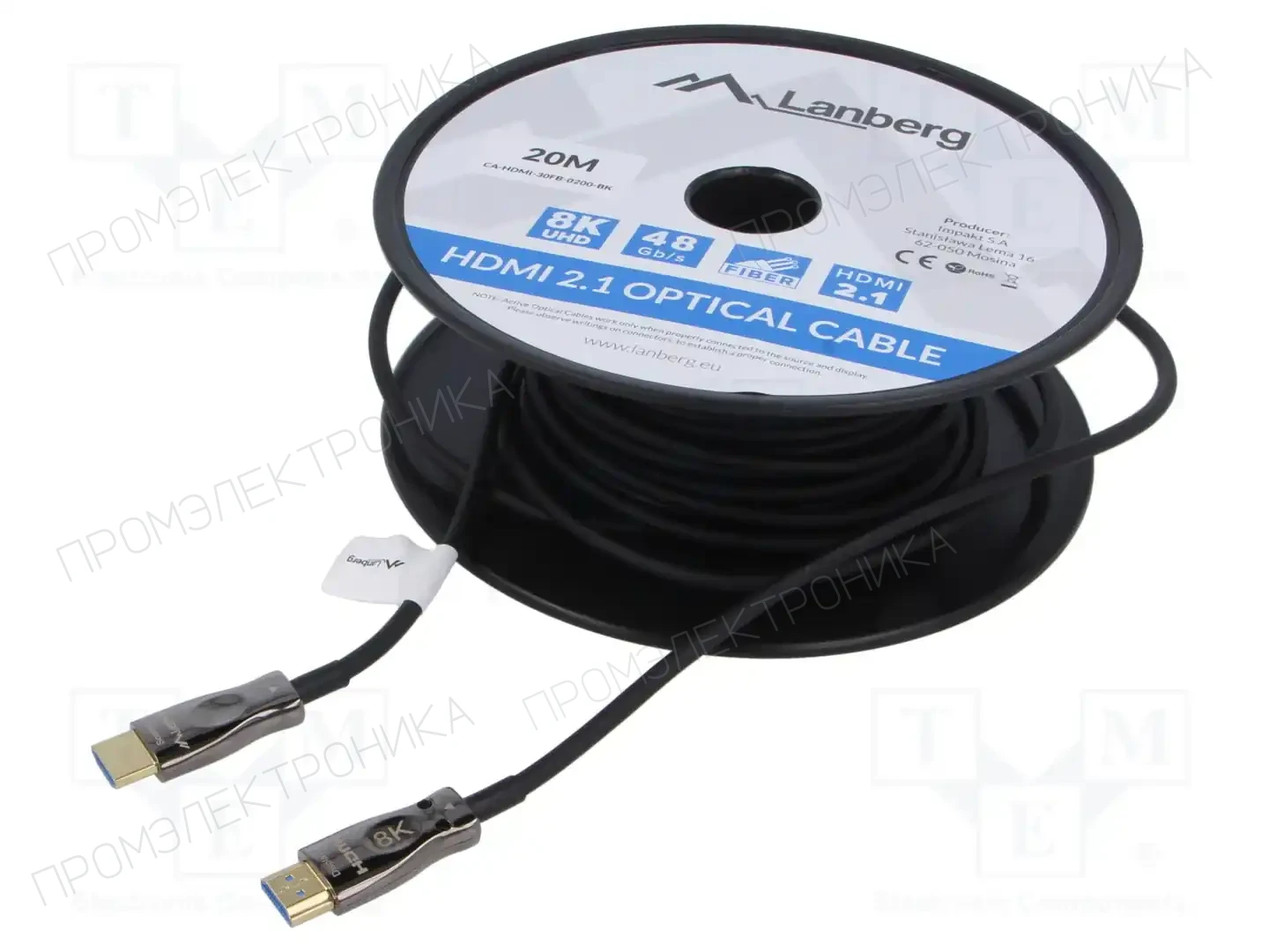 LANBERG CA-HDMI-30FB-0200-BK — Кабели и адаптеры HDMI, DVI, DisplayPort