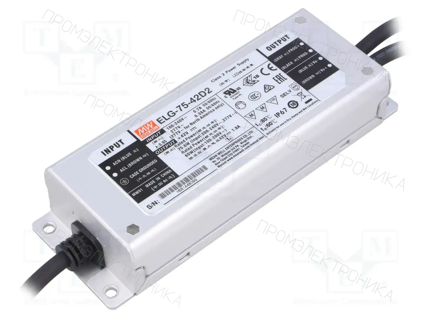 MEAN WELL ELG-75-42D2 — Блоки питания для LED