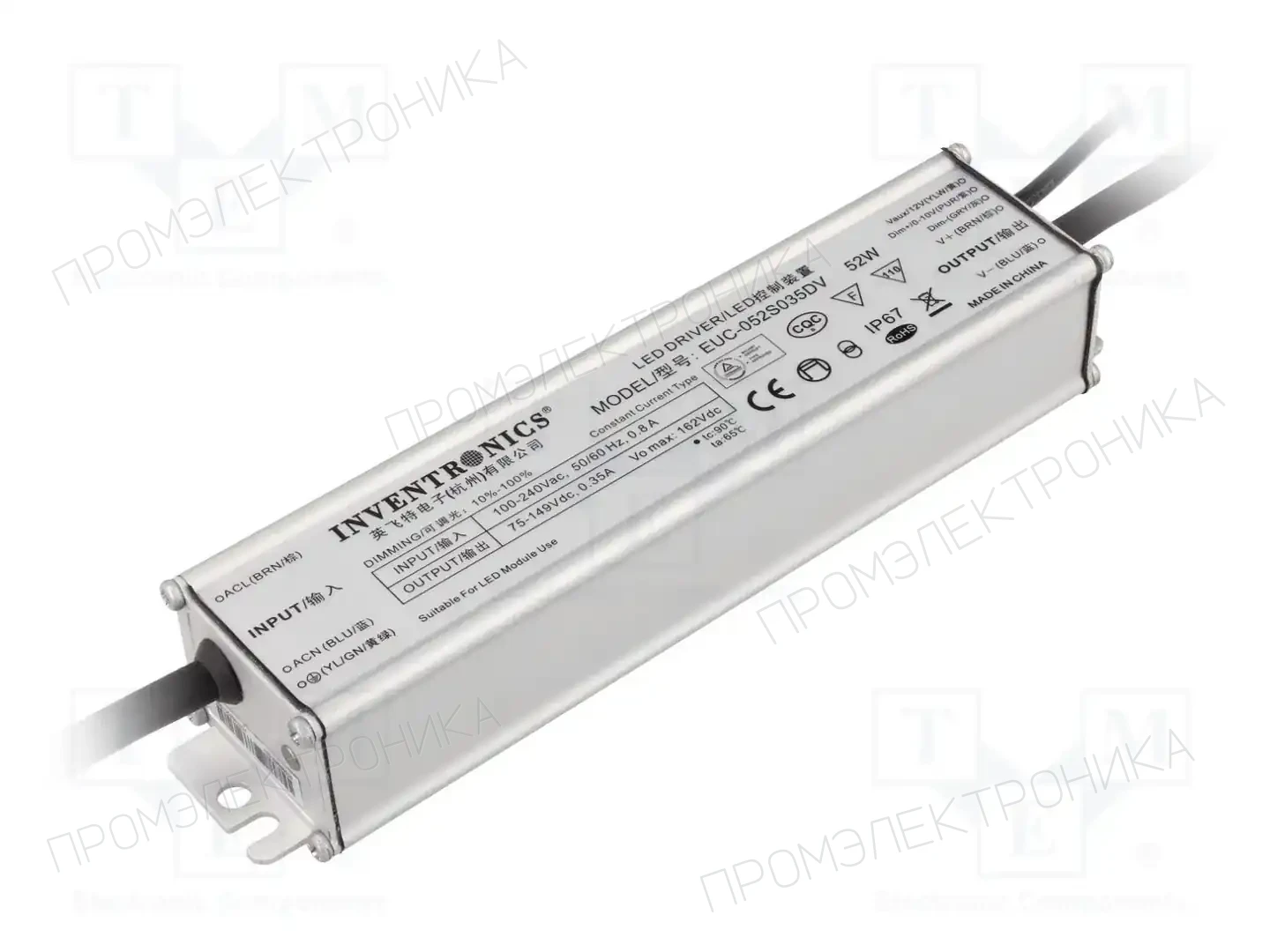 INVENTRONICS EUC-052S035DV — Блоки питания для LED