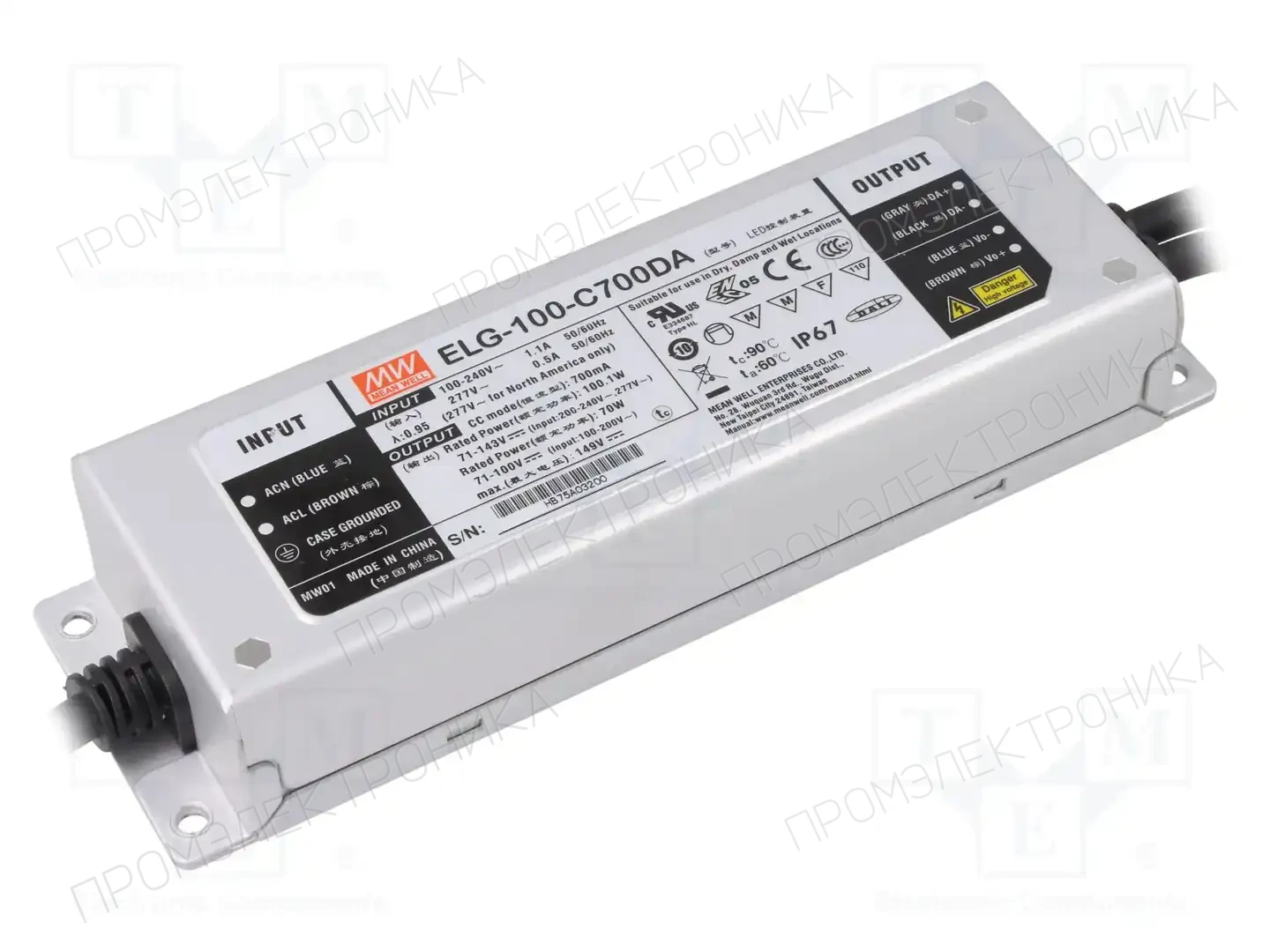 MEAN WELL ELG-100-C700DA — Блоки питания для LED