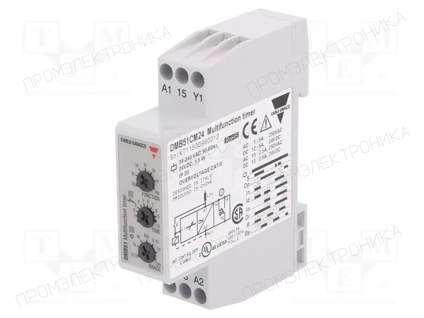 CARLO GAVAZZI DMB51CM24 — Временные аналоговые реле