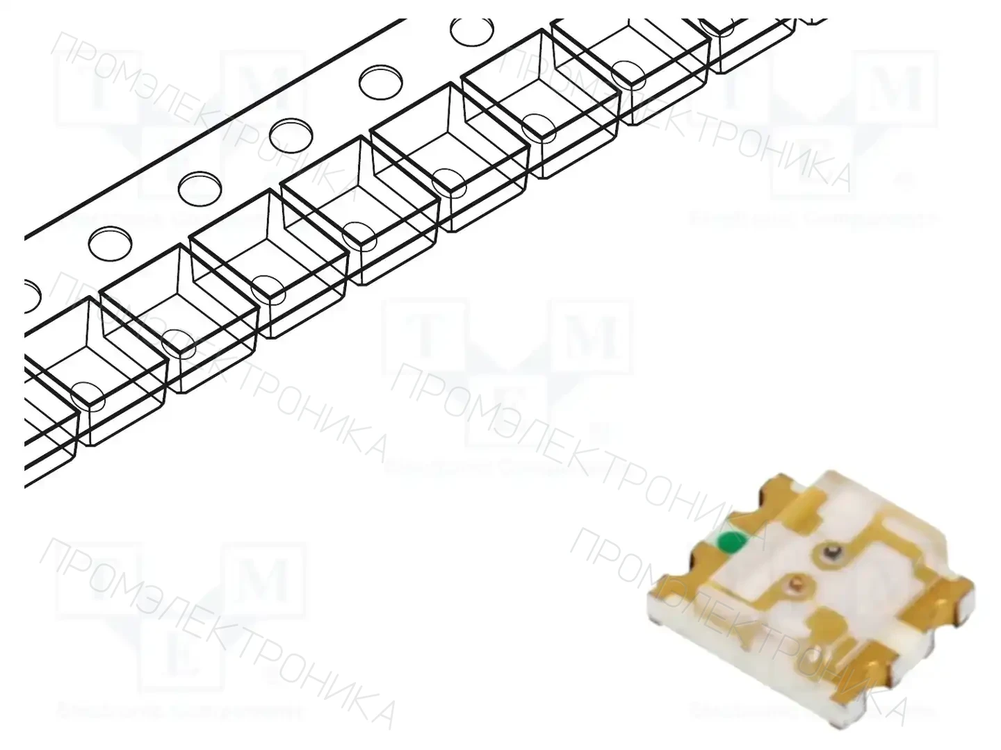 LUCKYLIGHT S155SGC-2S-2A — Светодиоды SMD цветные