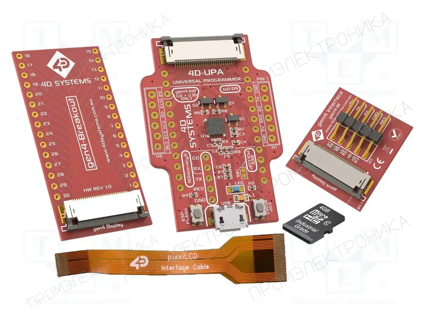 4D Systems PIXXILCD STARTER KIT — Аксессуары к дисплеям