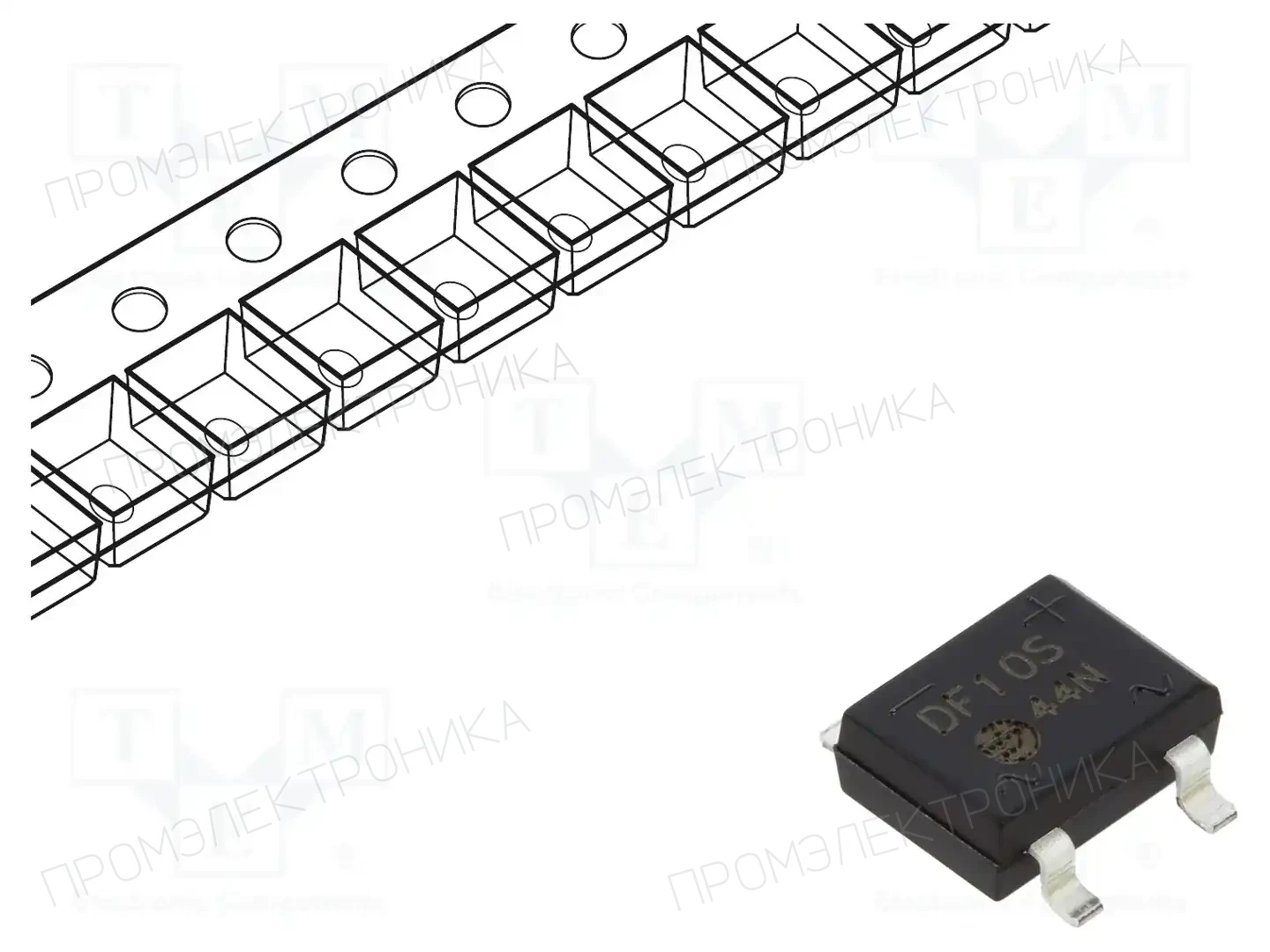 FAGOR DF10S TR — Однофазные мосты диодные SMD/THT