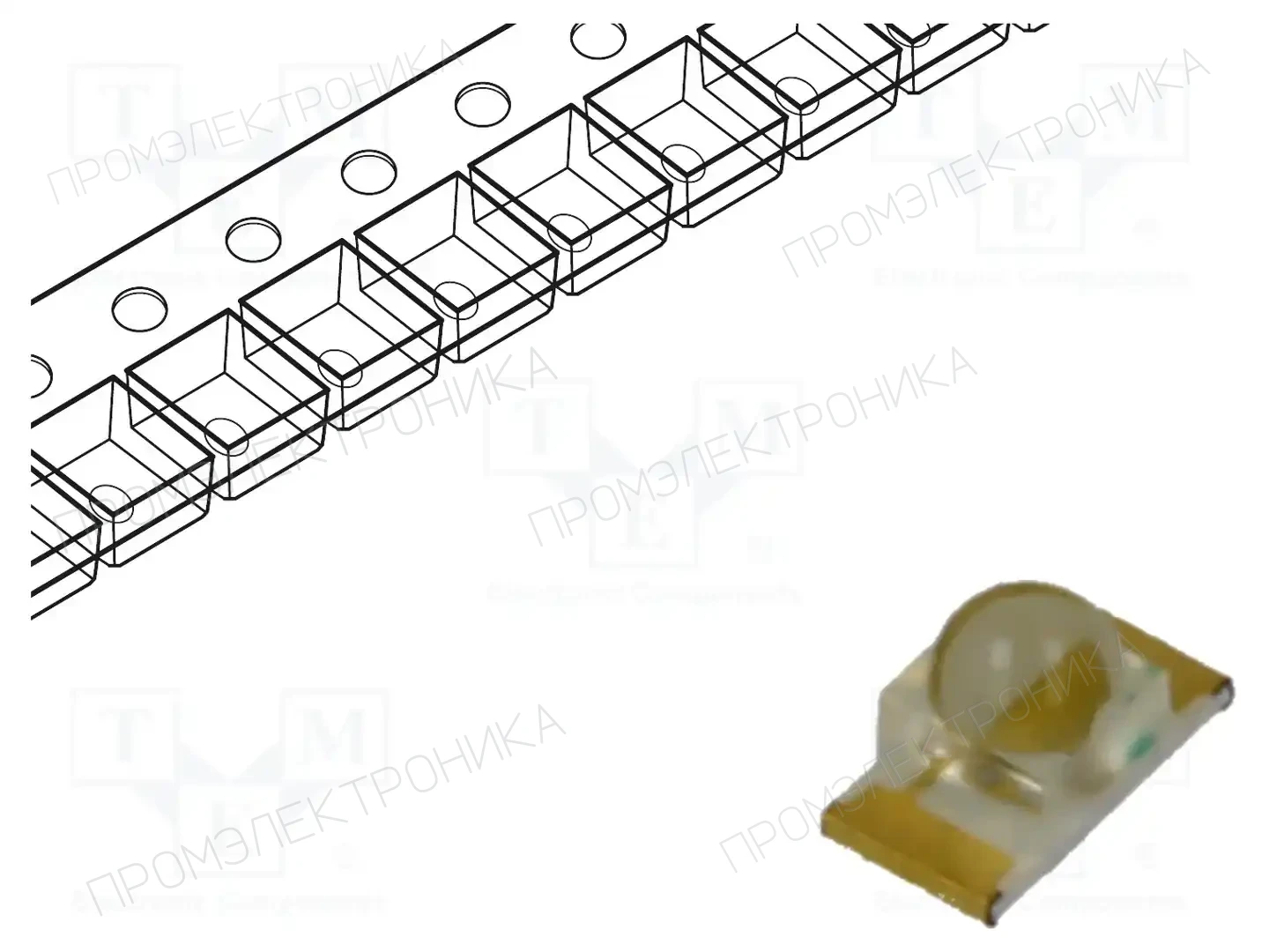 KINGBRIGHT ELECTRONIC KPTD-3216ZGC — Светодиоды SMD цветные