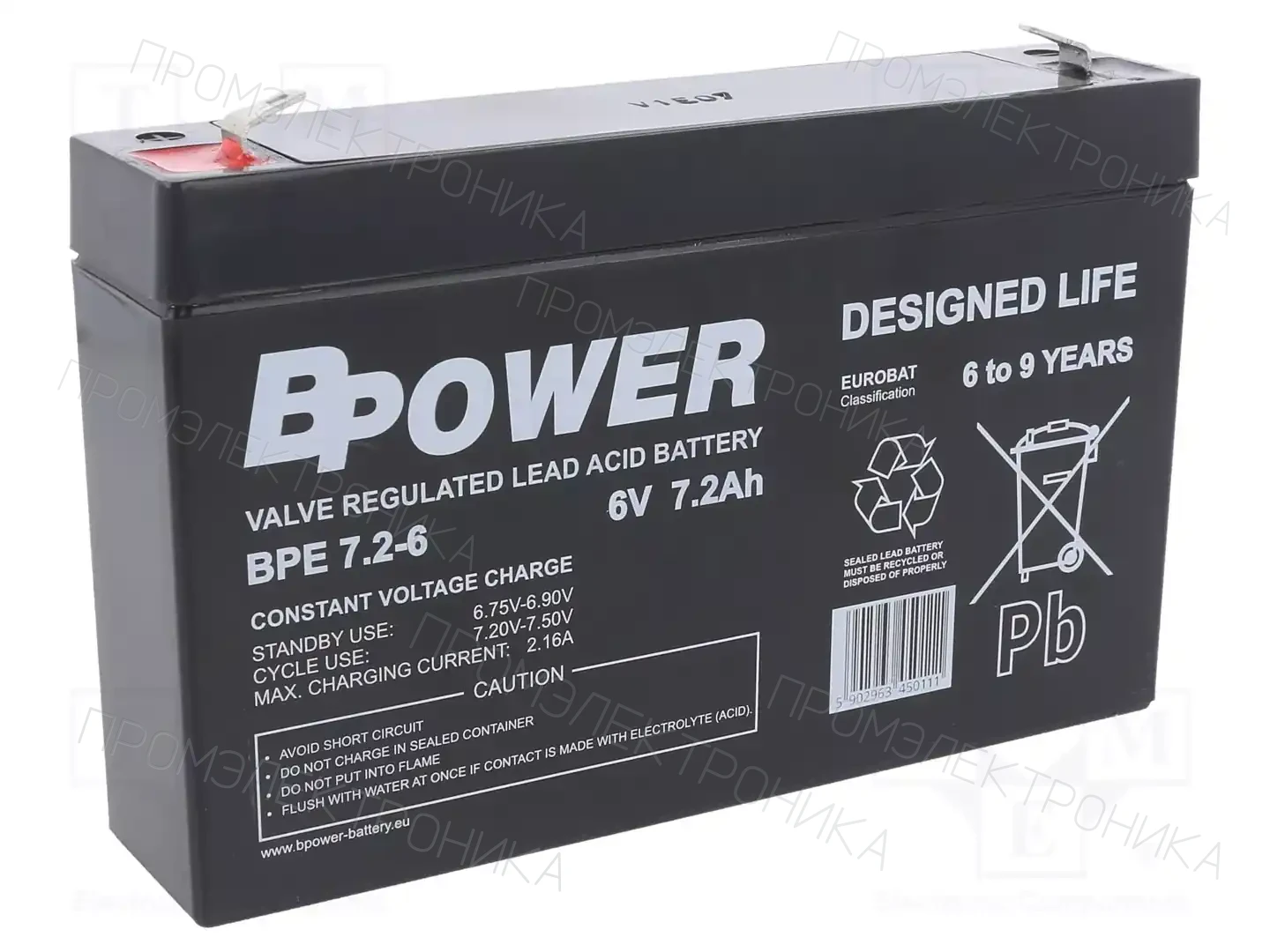 BPOWER BPE 7,2-6 T1 — Аккумуляторы кислотные