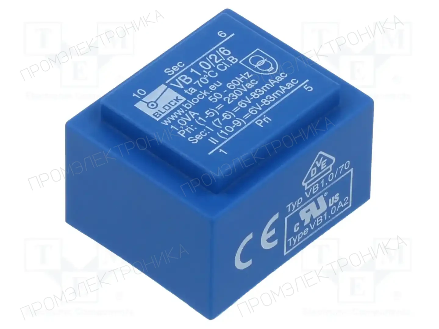 BLOCK VB 1,0/2/6 — Трансформаторы PCB