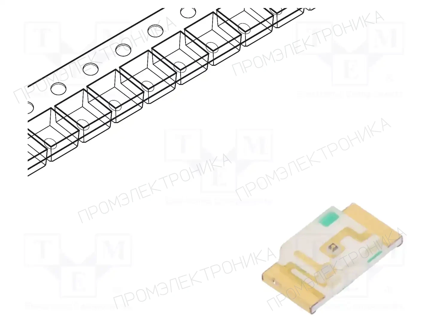 KINGBRIGHT ELECTRONIC KPT-3216SYCK — Светодиоды SMD цветные