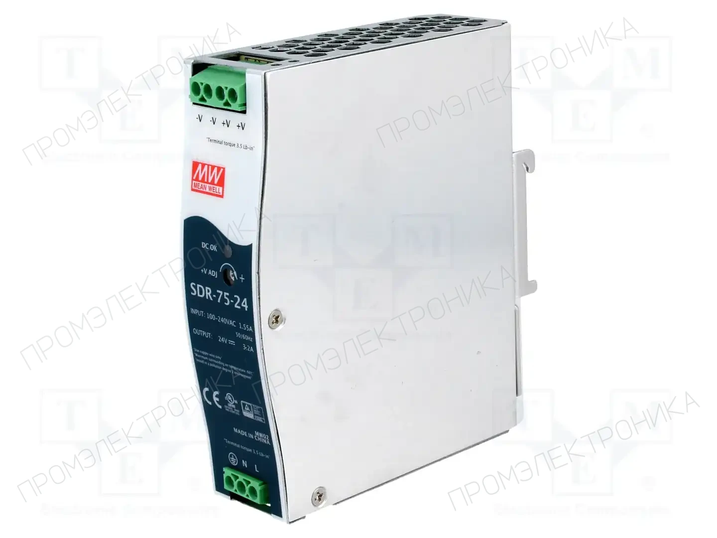 MEAN WELL SDR-75-24 — Блоки питания на DIN-рейку