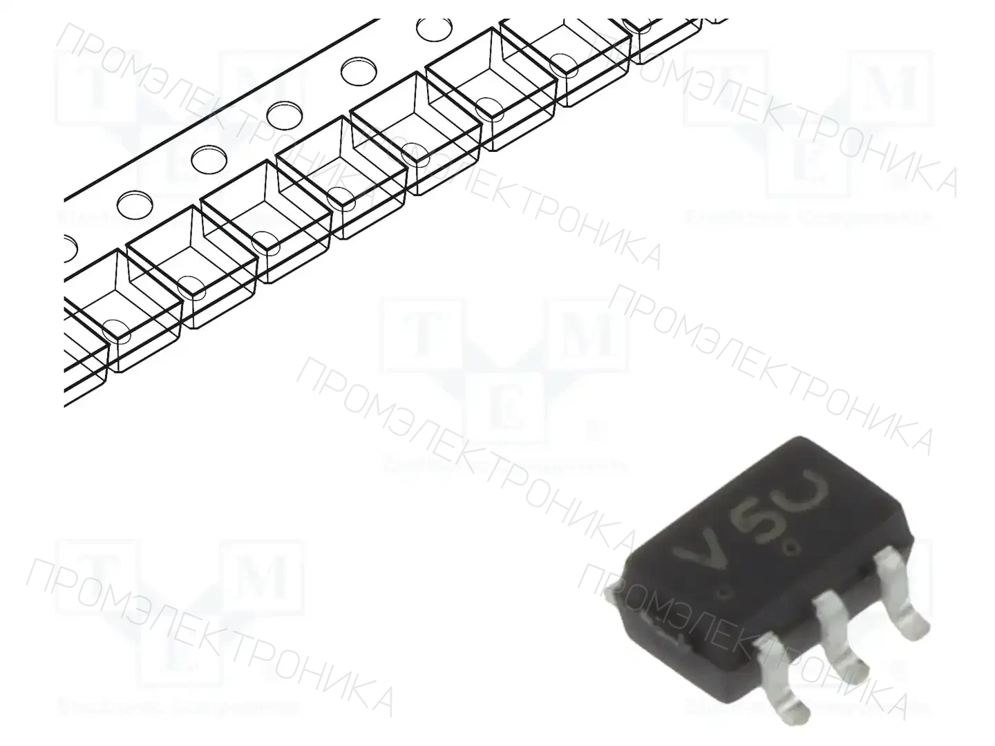 onsemi MC74VHC1G04DFT1G — Ворота, инверторы