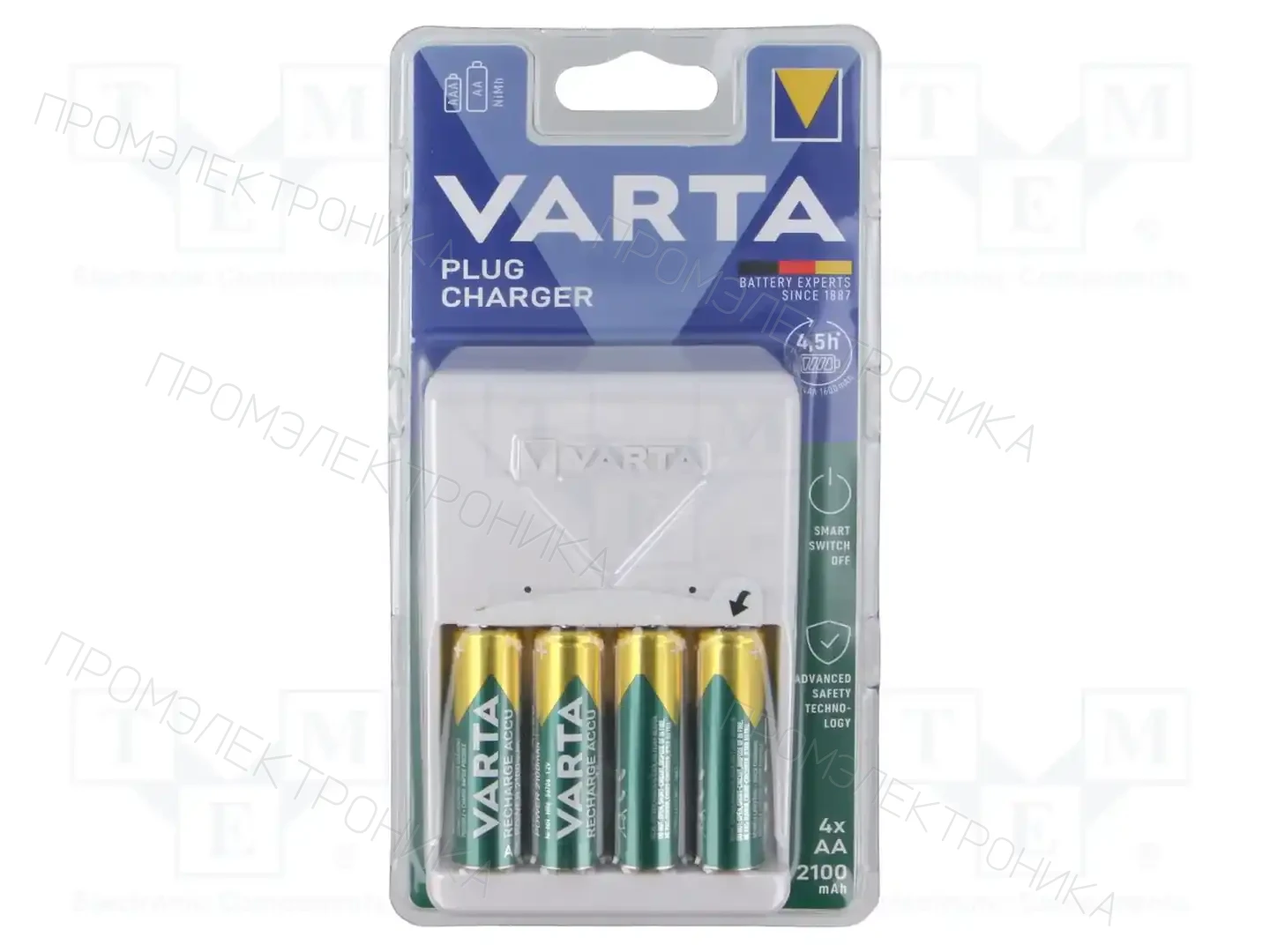 VARTA PLUG CHARGER + 4 X AA 2100MAH 56706 — Зарядные устройства