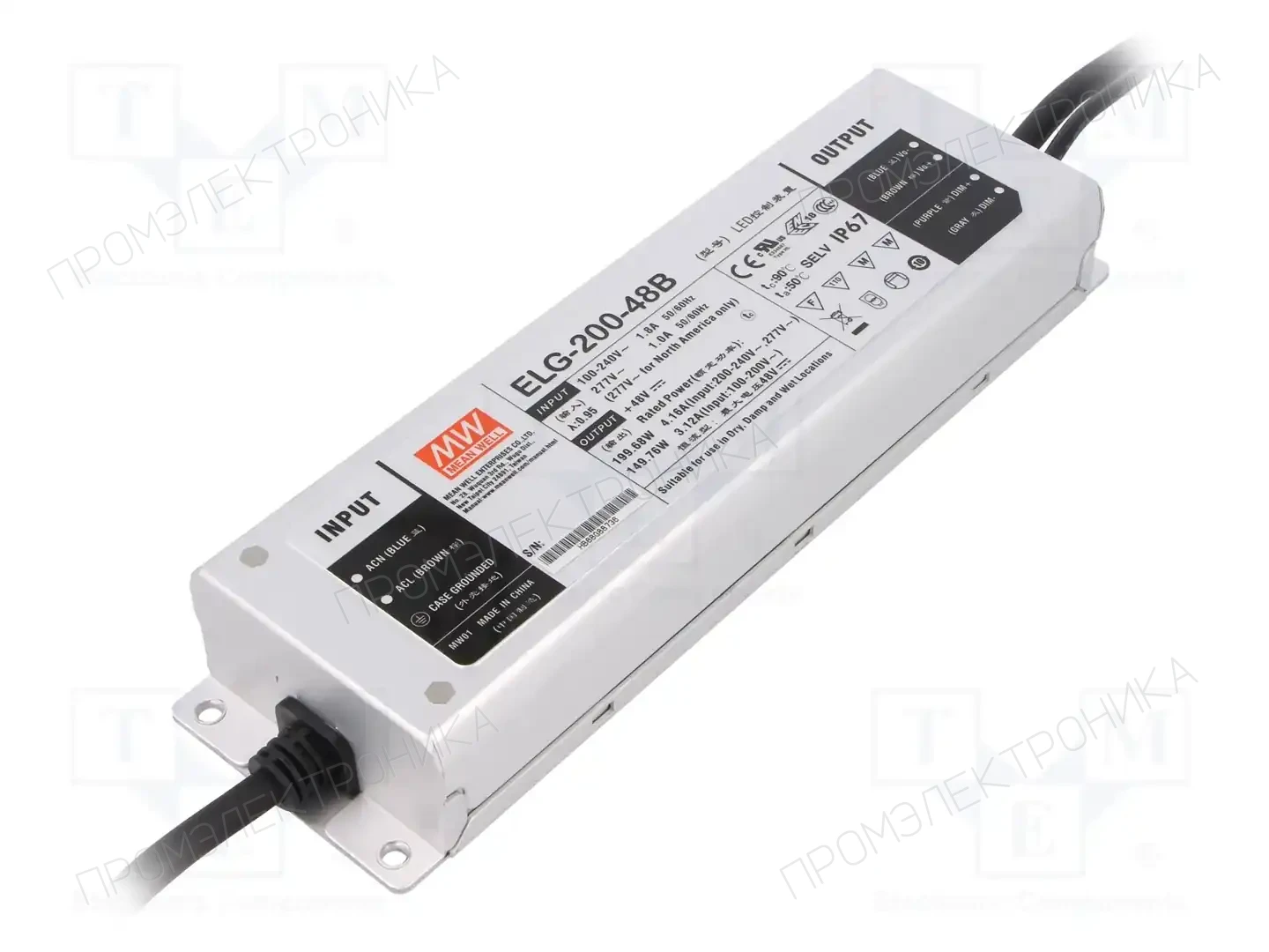 MEAN WELL ELG-200-48B — Блоки питания для LED
