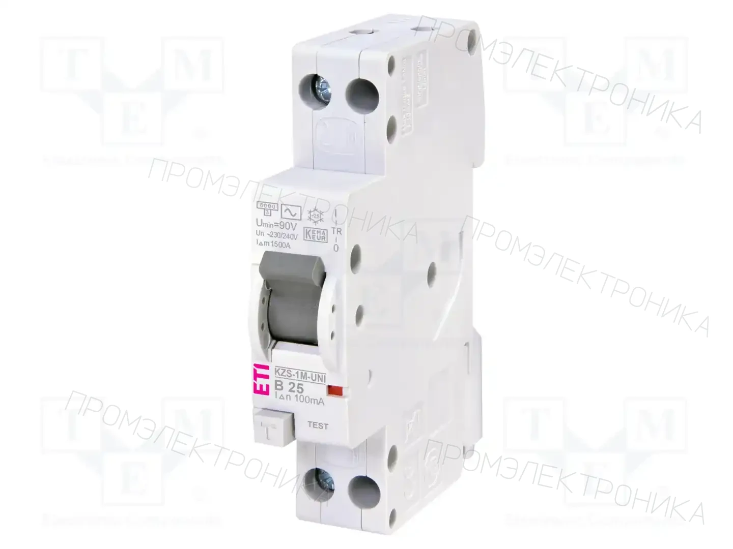 ETI POLAM KZS-1M-UNI 1P+N AC B25/0.1 — Дифференциальные выключатели