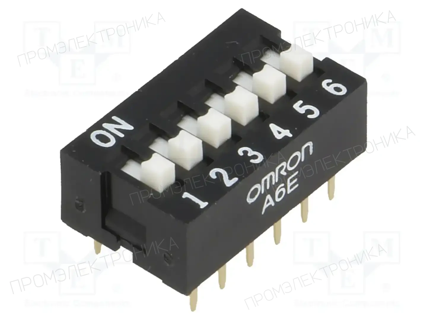 OMRON Electronic Components A6E-6104-N — Переключатели типа Dip-Switch