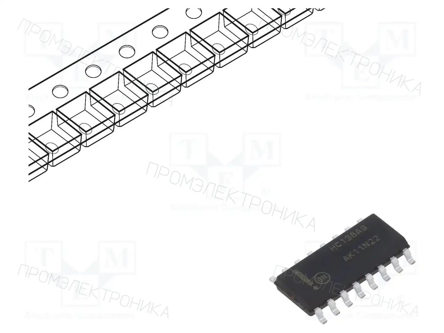 onsemi MC74HC138ADR2G — Декодеры, мультиплексоры, переключатели