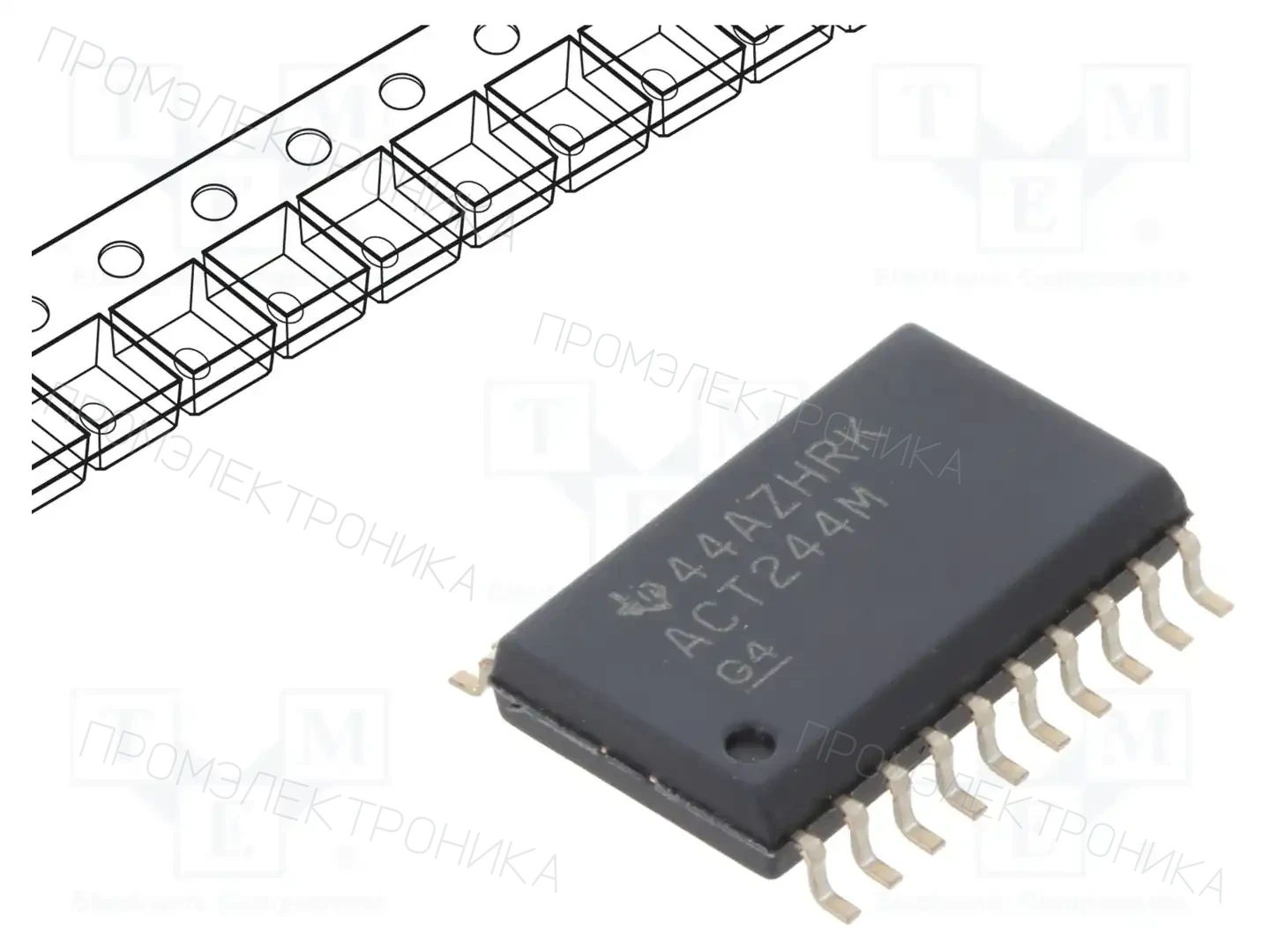 Texas Instruments CD74ACT244M96 — Буферы, передатчики, контроллеры